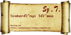 Szeberényi Tímea névjegykártya